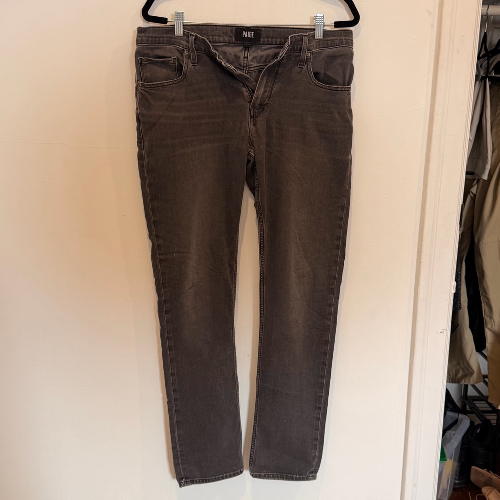 PAIGE Charcoal Denim Jeans